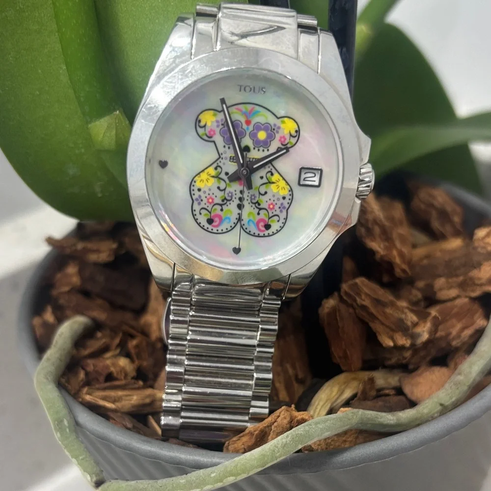 Tous Silver Smartwatch with Multicolor Bear